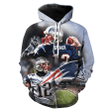 New England Patriots 3D All Over Print Hoodie, Zip-up Hoodie