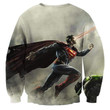 Superman Fighting Tide Ugly Christmas Sweater, All Over Print Sweatshirt
