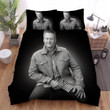Monochrome Picture Of Blake Shelton Bed Sheets Spread Duvet Cover Bedding Sets