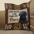 Labrador Retriever Love Me I Found Your Paw Black Dog Quilt Blanket Great Customized Blanket Gifts For Birthday Christmas Thanksgiving