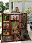 Mature Deer In Nature Big Antler Quilt Blanket Great Customized Blanket Gifts For Birthday Christmas Thanksgiving