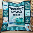 Sea Happiness Comes In Waves Quilt Blanket Great Customized Blanket Gifts For Birthday Christmas Thanksgiving