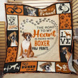Boxer Best Friend Talk Boxer To Me The Road To My Heart Quilt Blanket Great Customized Blanket Gifts For Birthday Christmas Thanksgiving