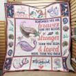 Mermaid Remember You Are Braver Than You Believe Quilt Blanket Great Customized Blanket Gifts For Birthday Christmas Thanksgiving