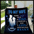 Personalized Biker To My Wife From Husband Behind Me On My Bike Quilt Blanket Great Customized Gifts For Birthday Christmas Thanksgiving Wedding Valentine's Day