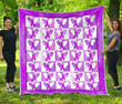 Alzheimer's Butterfly Pattern Quilt Blanket Great Gifts For Birthday Christmas Thanksgiving Anniversary