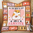 All You Need Is Love And Hamster Quilt Blanket Great Customized Blanket Gifts For Birthday Christmas Thanksgiving