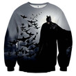 Batman With The Bats Silhouette On The Moon Ugly Sweater