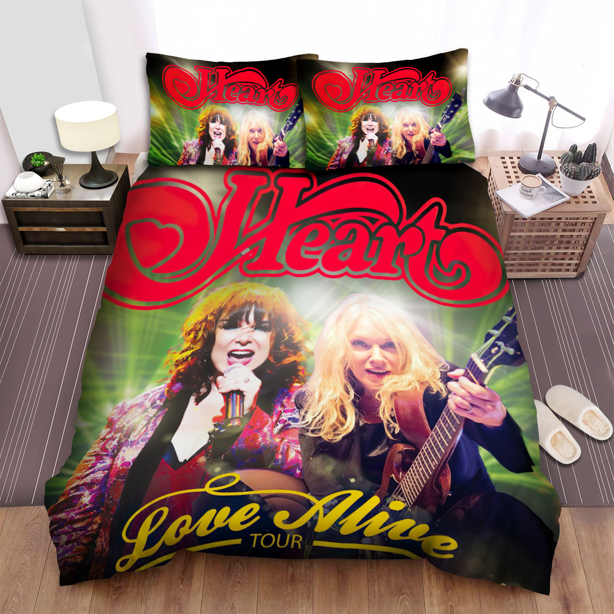 Heart Band Performing On Stage Bed Sheets Spread Comforter Duvet Cover Bedding Sets