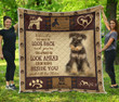 Look Back, Look Ahead, Schnauzer Quilt Blanket Great Customized Blanket Gifts For Birthday Christmas Thanksgiving
