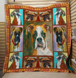 Boxer Dogs, The Giant With Dumb Face Quilt Blanket Great Customized Blanket Gifts For Birthday Christmas Thanksgiving