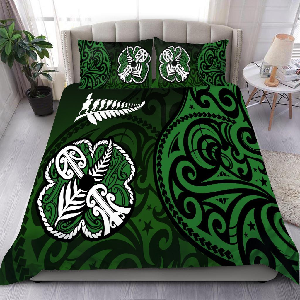 Green New Zealand Aotearoa Duvet Cover Bedding Set