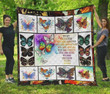 Personalized Butterfly To My Daughter Quilt Blanket You Are Amazing You Are Important Great Customized Blanket Gifts For Birthday Christmas Thanksgiving