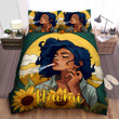 Personalized Sunflower Black Girl Smoking Duvet Cover Bedding Set