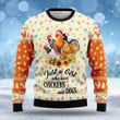 Just A Girl Who Loves Chickens And Dogs Ugly Christmas Sweater