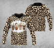 Horror Coffee Leopard 3D Hoodie All Over Print, Zip-up Hoodie