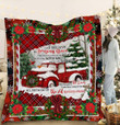 Red Truck All Because Of The Old Rugged Cross Quilt Blanket Great Customized Blanket Gifts For Birthday Christmas Thanksgiving