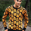 Halloween Pumpkin Ugly Christmas Sweater, All Over Print Sweatshirt