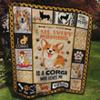 First Thing I See Every Morning Is A Corgi Who Loves Me Quilt Blanket Great Customized Blanket Gifts For Birthday Christmas Thanksgiving Perfect Gifts For Corgi Lovers