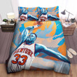 Nba Legend Patrick Ewing Dunking Photograph Bed Sheet Spread Comforter Duvet Cover Bedding Sets