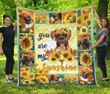 You Are My Sunshine Boxer Sunflowers Quilt Blanket Great Customized Blanket Gifts For Birthday Christmas Thanksgiving