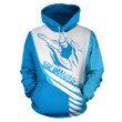 swimming all over print full hoodie LQT