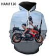 Girl Riding Motorbike For Unisex 3D All Over Print Hoodie, Zip-up Hoodie