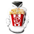 Cup Of Popcorn 3D All Print Hoodie, Zip- Up Hoodie