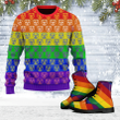 Pig Colorful Rainbow Jeffree Star For Unisex Ugly Christmas Sweater, All Over Print Sweatshirt