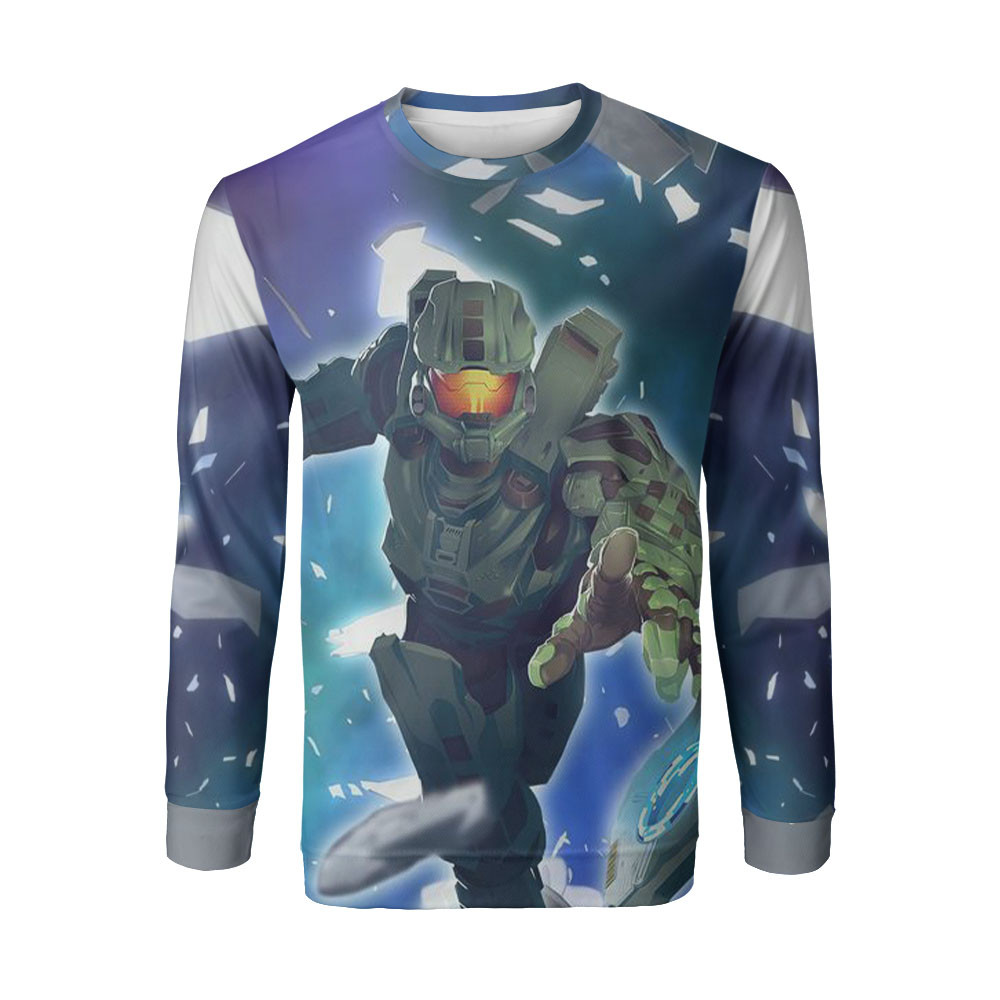Halo Flying In Space 3d Full Over Print Hoodie Zip Hoodie Sweater Tshirt