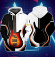 Electric Guitar Stratocaster 3D All Over Print Hoodie, Zip-up Hoodie