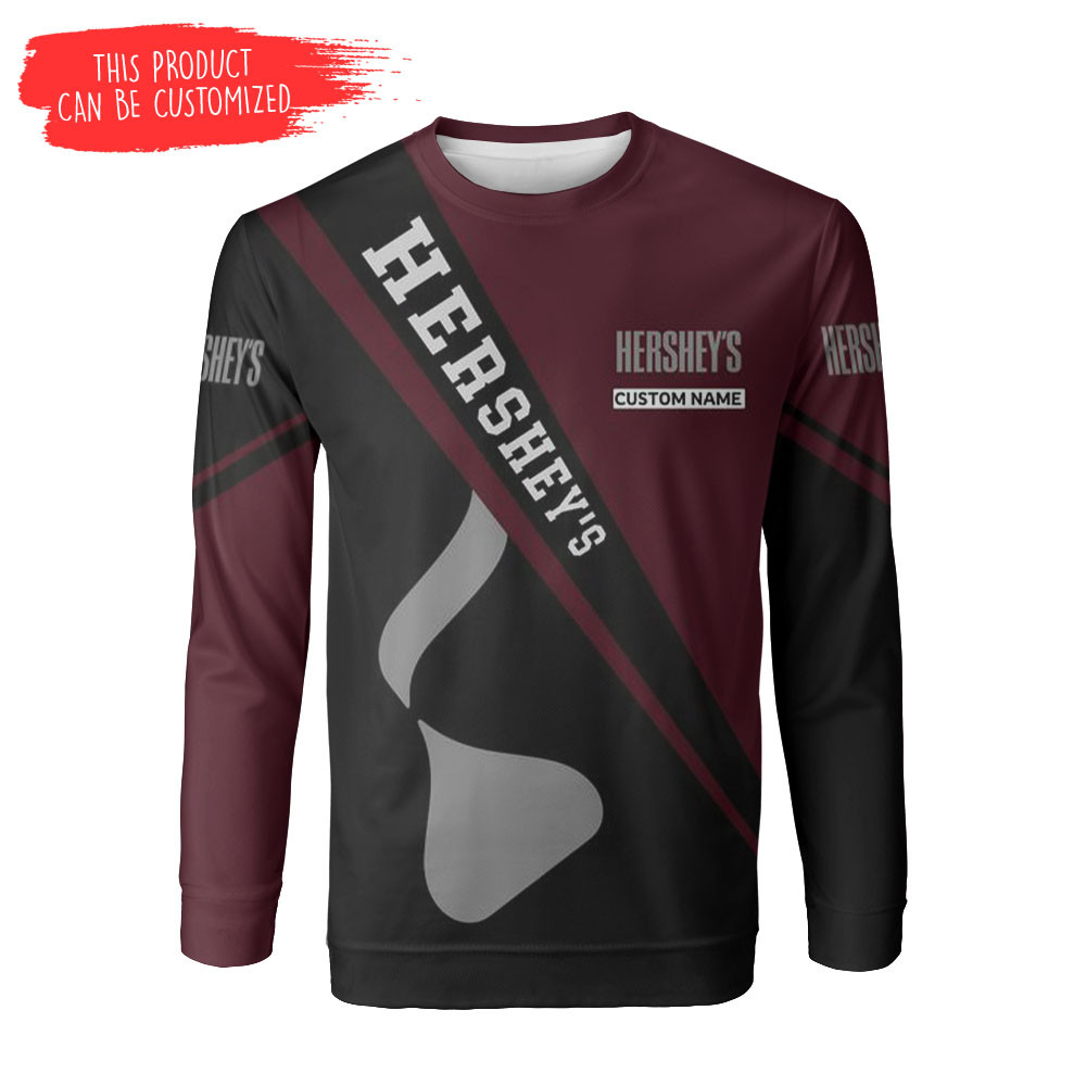 Personalized Hershey's Flat Vector 3d Full Over Print Hoodie Zip Hoodie Sweater Tshirt