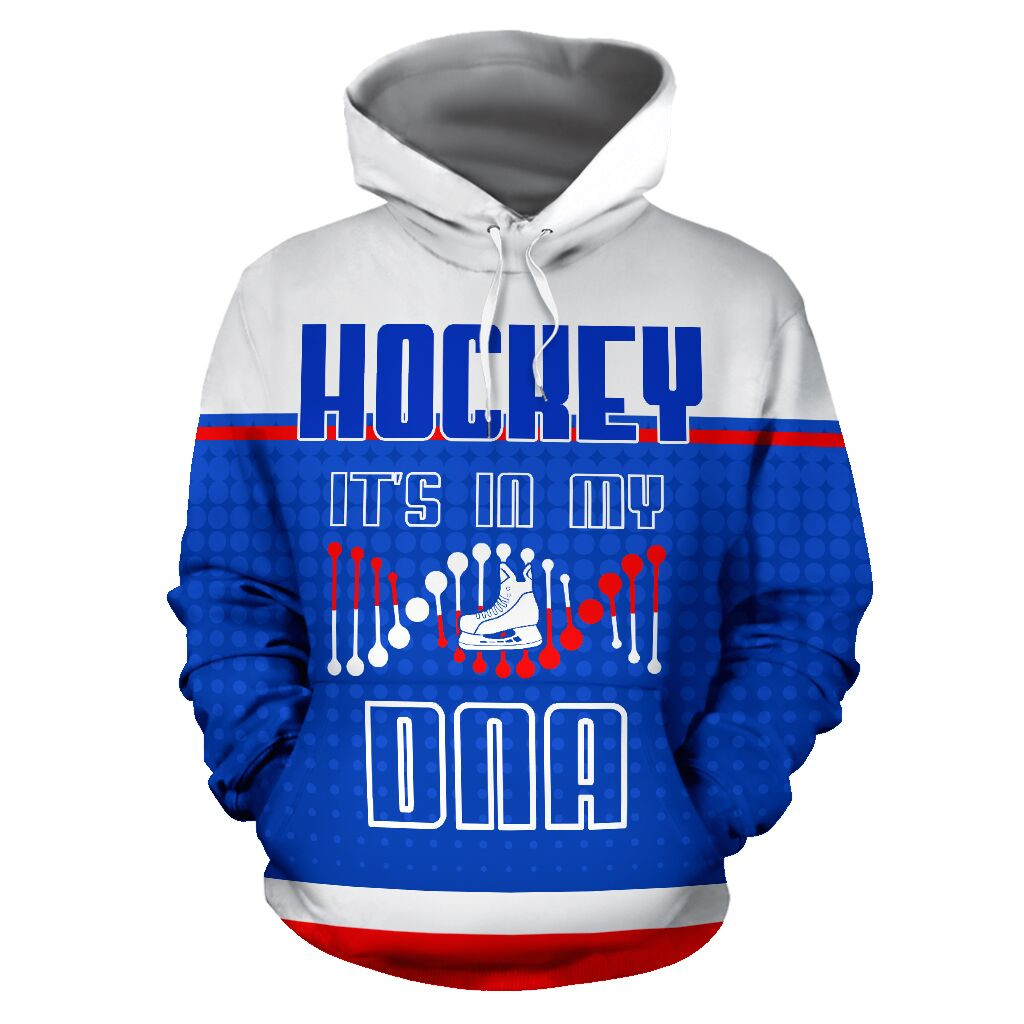 Ice Hockey In My DNA 3D All Over Print Hoodie, Zip-up Hoodie