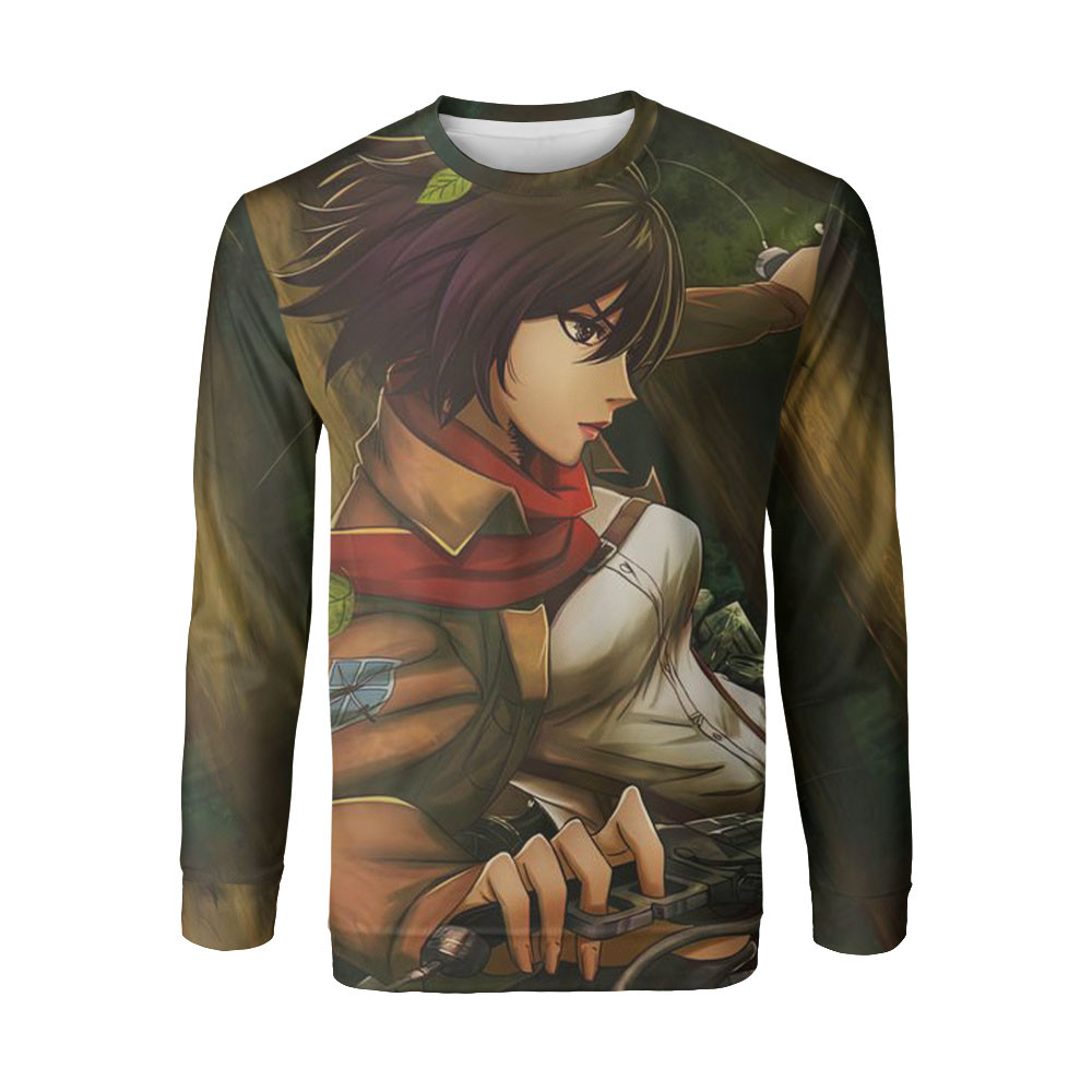 Attack On Titan Mikasa Ackerman In The Forest 3d Full Over Print Hoodie Zip Hoodie Sweater Tshirt