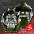 Personalized Jeep Skull Custom Name 3D All Over Print Hoodie, Zip-up Hoodie
