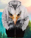 Eagle Forest Art Unisex 3D All Over Print Hoodie, Zip Up Hoodie