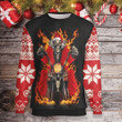 Santa Skeleton Driving Christmas Ugly Sweater