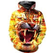 Tiger 3D All Over Print Hoodie, Zip-up Hoodie