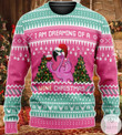 Flamingo I’m Dreaming Of A Wine Ugly Christmas Sweater, All Over Print Sweatshirt