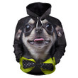 Chihuahua Face 3D All Over Print Hoodie, Zip-up Hoodie