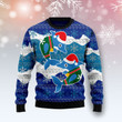 Dolphin Couple Ugly Christmas Sweater, All Over Print Sweatshirt