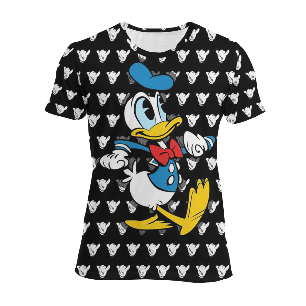 Donald Duck Black Background 3d Full Over Print Hoodie Zip Hoodie Sweater Tshirt