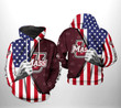 UMass Minutemen NCAA US Flag 3D All Over Print Hoodie, Zip-up Hoodie