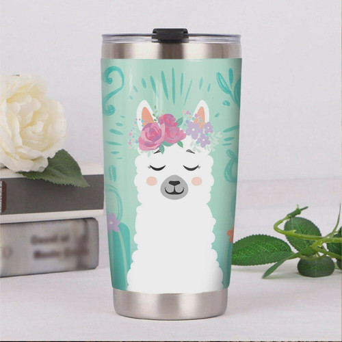 Personalized Llama Tumbler, Valentine Gift Tumbler For Girlfriend, Wife, Fiancee, Lover on Valentine, Anniversary, Birthday, Perfected Customized Gifts