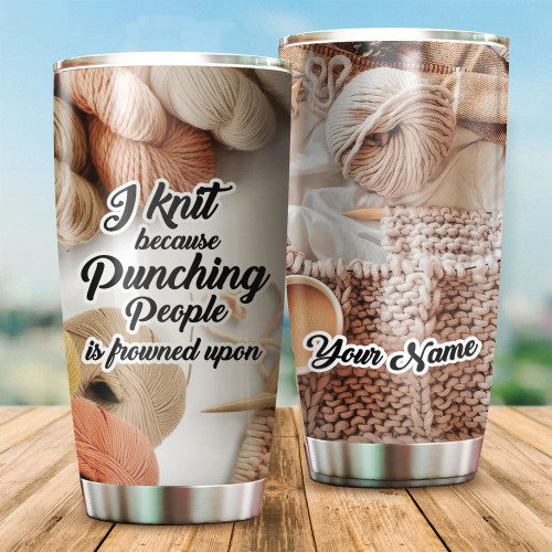 Personalized ting I  Because Punching People Is Frowned Upon Stainless Steel Tumbler Perfect Gifts For ting Lover Tumbler Cups For Coffee/Tea, Great Customized Gifts For Birthday Christmas Thanksgiving