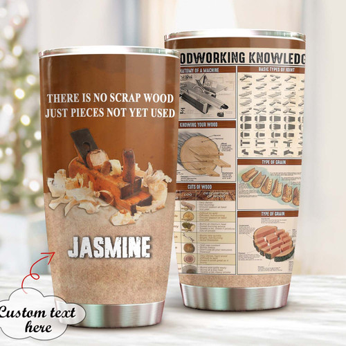 Personalized Woodworking Knowledge Stainless Steel Tumbler, Tumbler Cups For Coffee/Tea, Great Customized Gifts For Birthday Christmas Thanksgiving, Anniversary