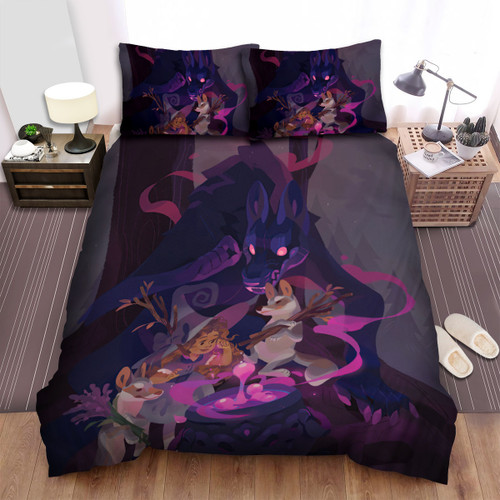 The Wild Animal - The Coyote And The Witch Bed Sheets Spread Duvet Cover Bedding Sets