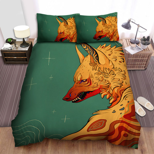 The Wild Animal - The Coyote Is Angry Bed Sheets Spread Duvet Cover Bedding Sets