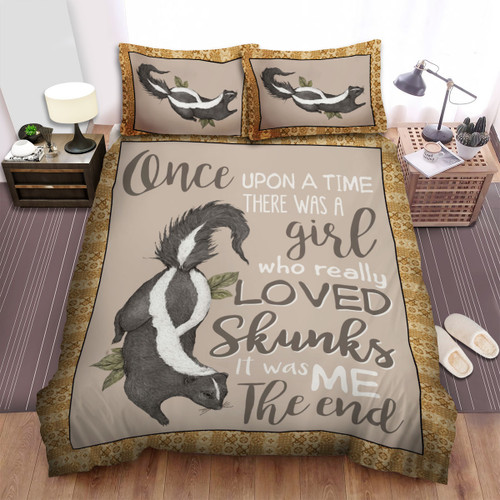 Skunks Girl Who Really Loved Skunks Bed Sheets Spread Duvet Cover Bedding Sets