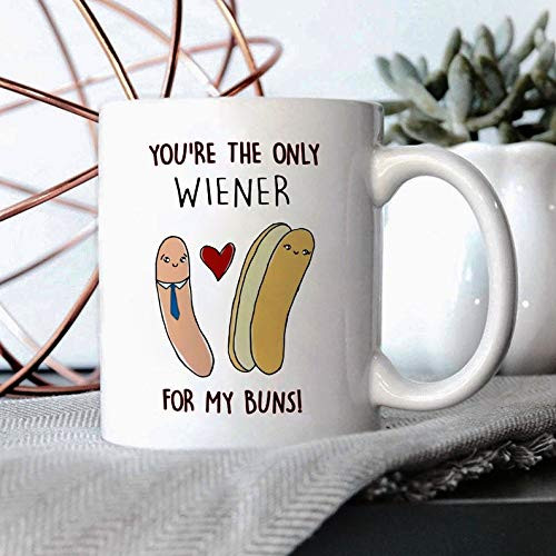 Veli Couple Funny Mug, You're The Only Wiener for My Buns Mug, Couple Valentine Gifts, Love Couple Mug, Funny Coffee Mug, Best Gifts for Birthday Anniversary Valentine